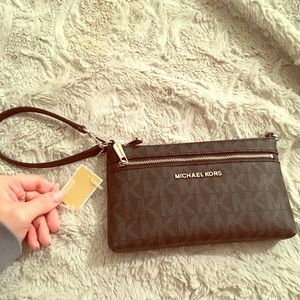 Michael Kors black wristlet